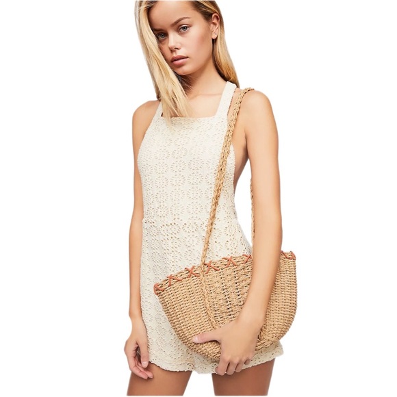 Free People Other - FREE PEOPLE BEACH Like New Island Shirt Overall Cover-up in Cream Size XS
